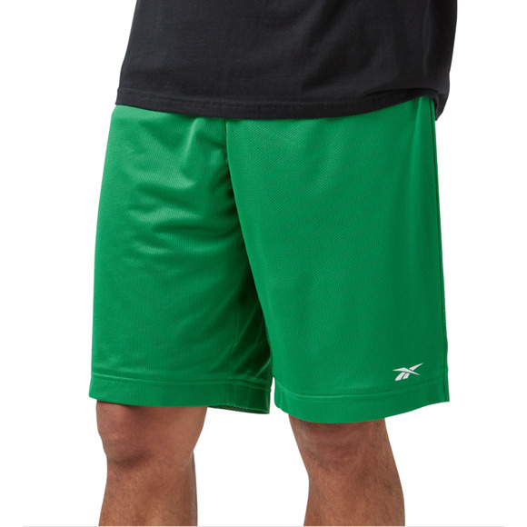 Reebok Men Mesh Logo Basketball Shorts Green Size 2XL - Picture 1 of 2